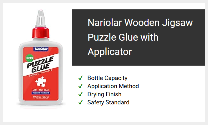 Nariolar Wooden Jigsaw Puzzle Glue with Applicator