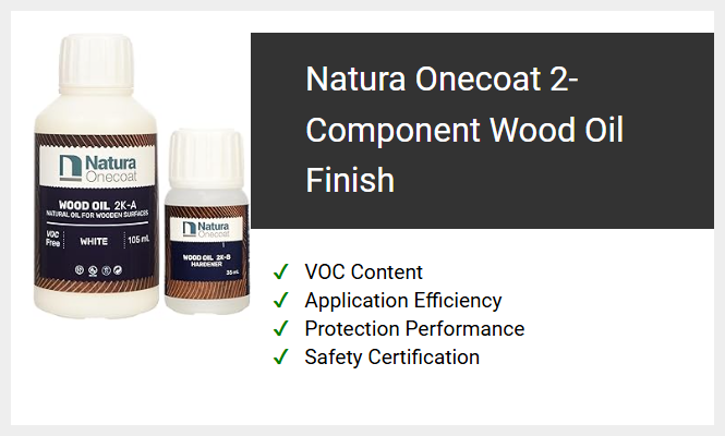 Natura Onecoat 2-Component Wood Oil Finish