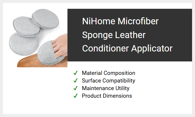 NiHome Microfiber Sponge Leather Conditioner Applicator