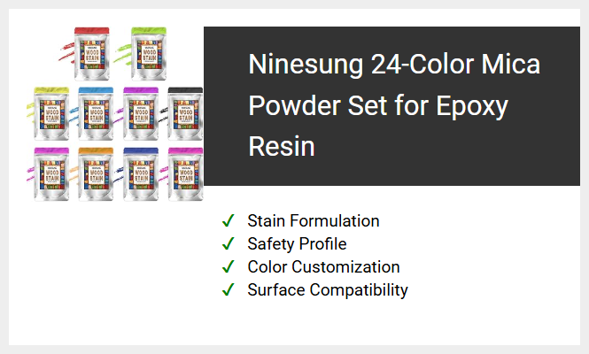 Ninesung 24-Color Mica Powder Set for Epoxy Resin
