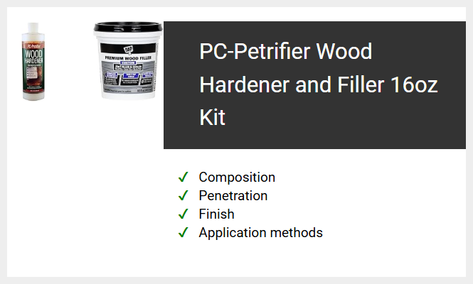PC-Petrifier Wood Hardener and Filler 16oz Kit