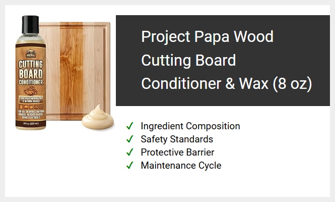 Project Papa Wood Cutting Board Conditioner & Wax (8 oz)
