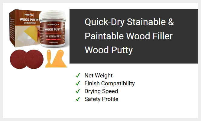 Quick-Dry Stainable & Paintable Wood Filler Wood Putty