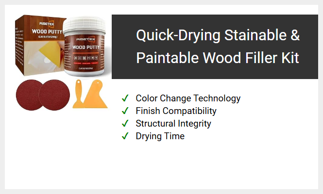 Quick-Drying Stainable & Paintable Wood Filler Kit