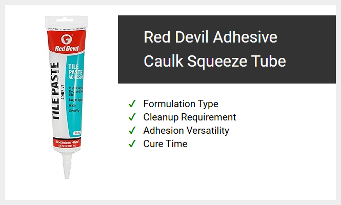Red Devil Adhesive Caulk Squeeze Tube