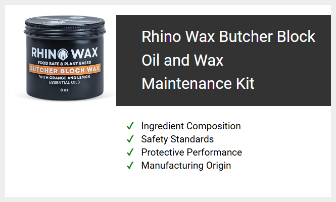 Rhino Wax Butcher Block Oil and Wax Maintenance Kit