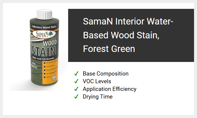 SamaN Interior Water-Based Wood Stain, Forest Green