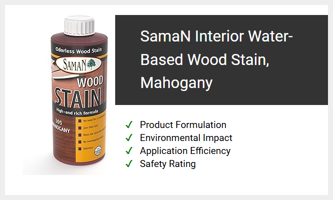 SamaN Interior Water-Based Wood Stain, Mahogany