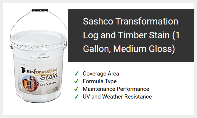Sashco Transformation Log and Timber Stain (1 Gallon, Medium Gloss)