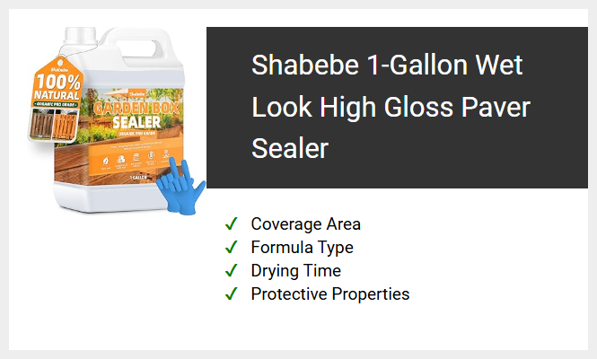 Shabebe 1-Gallon Wet Look High Gloss Paver Sealer