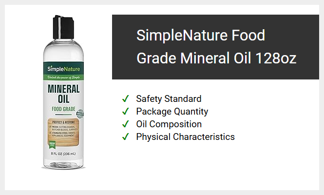 SimpleNature Food Grade Mineral Oil 128oz