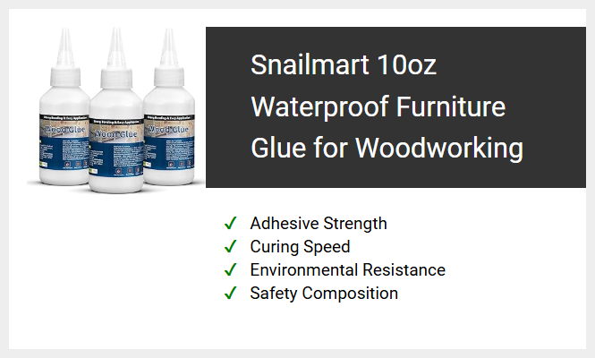 Snailmart 10oz Waterproof Furniture Glue for Woodworking