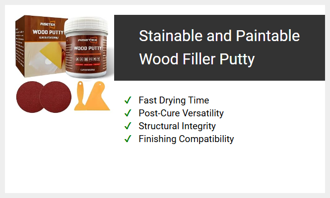 Stainable and Paintable Wood Filler Putty