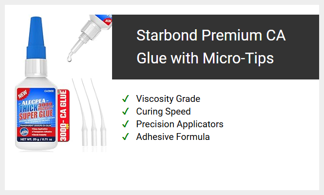 Starbond Premium CA Glue with Micro-Tips