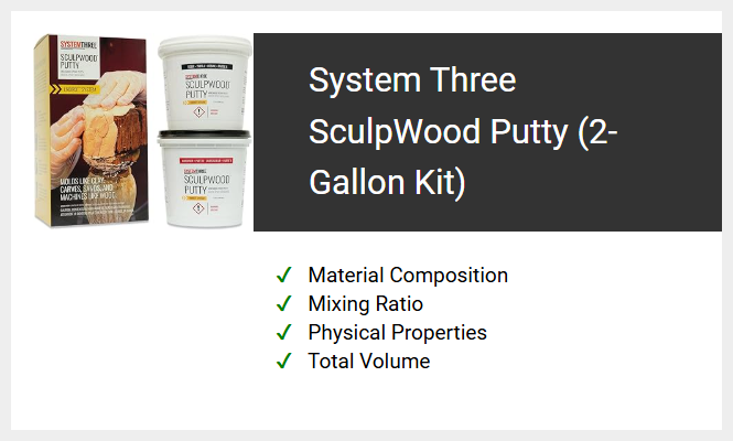 System Three SculpWood Putty (2-Gallon Kit)