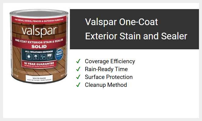 Valspar One-Coat Exterior Stain and Sealer