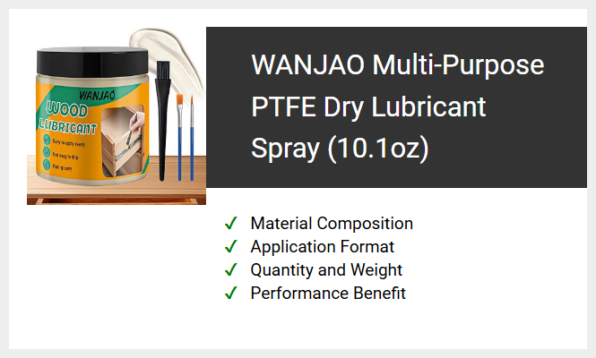 WANJAO Multi-Purpose PTFE Dry Lubricant Spray (10.1oz)
