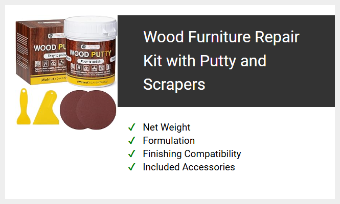 Wood Furniture Repair Kit with Putty and Scrapers