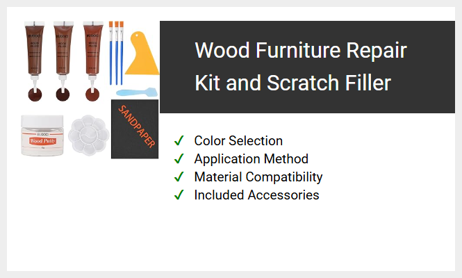 Wood Furniture Repair Kit and Scratch Filler
