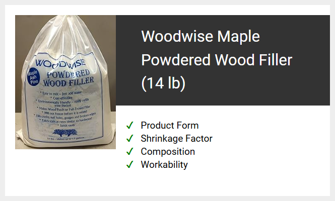 Woodwise Maple Powdered Wood Filler (14 lb)