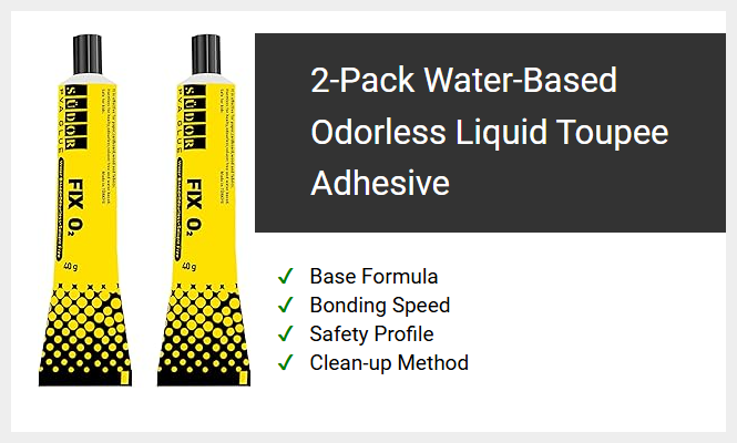 2-Pack Water-Based Odorless Liquid Toupee Adhesive