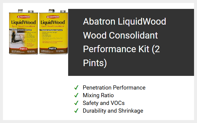 Abatron LiquidWood Wood Consolidant Performance Kit (2 Pints)