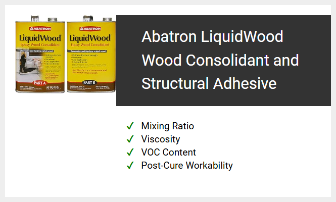 Abatron LiquidWood Wood Consolidant and Structural Adhesive