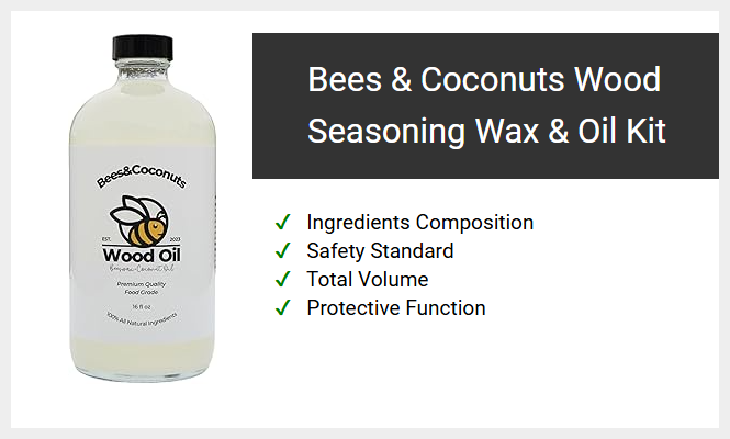 Bees & Coconuts Wood Seasoning Wax & Oil Kit