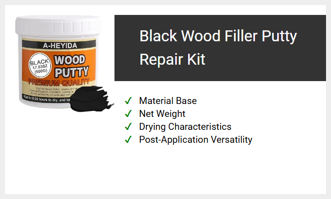 Black Wood Filler Putty Repair Kit