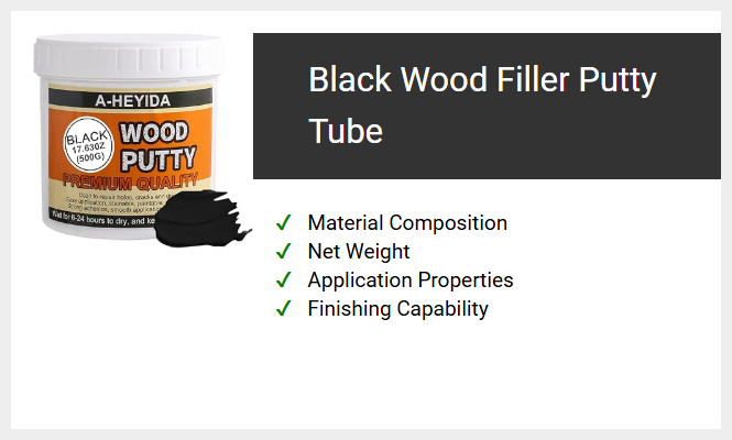 Black Wood Filler Putty Tube