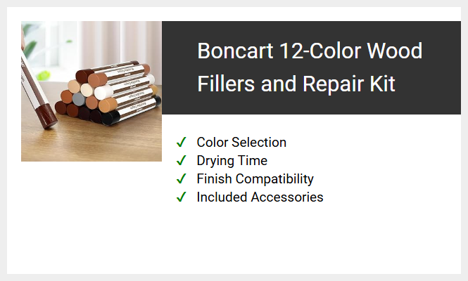 Boncart 12-Color Wood Fillers and Repair Kit