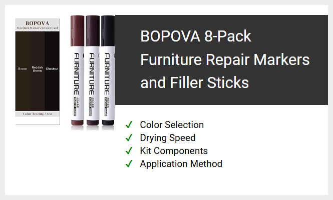 BOPOVA 8-Pack Furniture Repair Markers and Filler Sticks