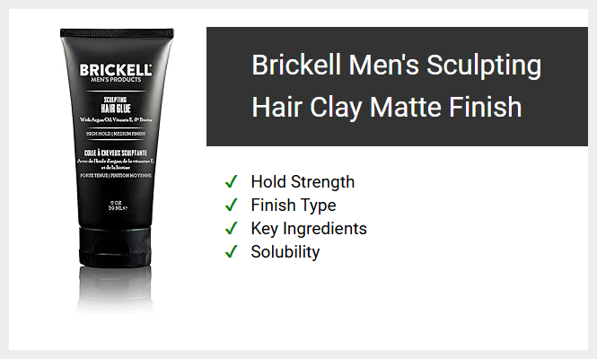 Brickell Men's Sculpting Hair Clay Matte Finish