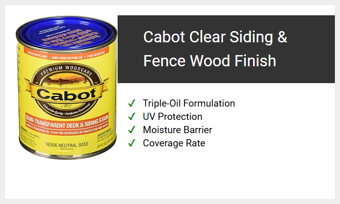 Cabot Clear Siding & Fence Wood Finish