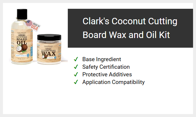 Clark's Coconut Cutting Board Wax and Oil Kit