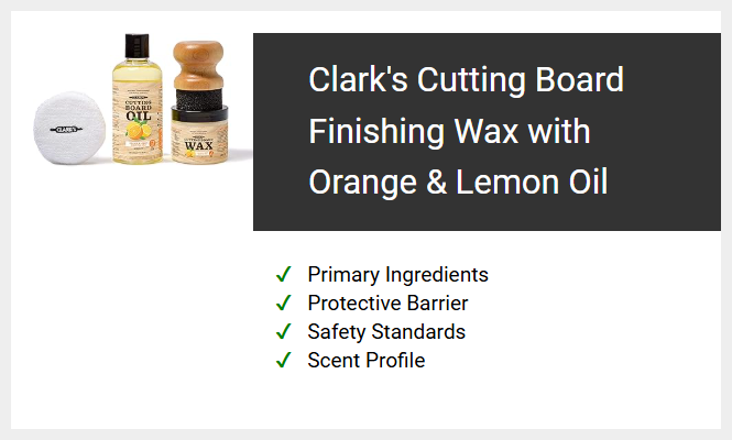 Clark's Cutting Board Finishing Wax with Orange & Lemon Oil