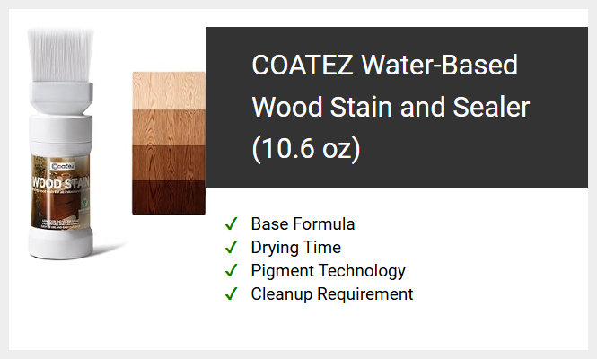 COATEZ Water-Based Wood Stain and Sealer (10.6 oz)