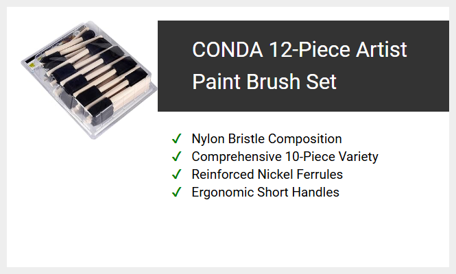 CONDA 12-Piece Artist Paint Brush Set