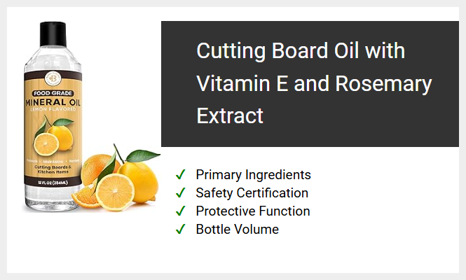 Cutting Board Oil with Vitamin E and Rosemary Extract