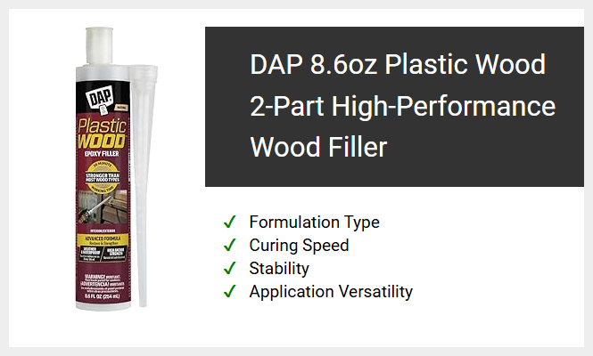 DAP 8.6oz Plastic Wood 2-Part High-Performance Wood Filler