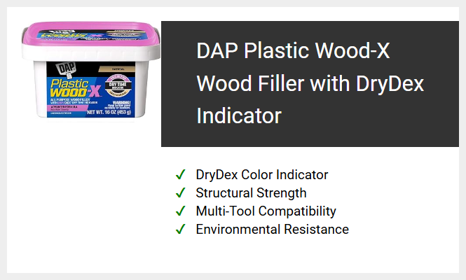 DAP Plastic Wood-X Wood Filler with DryDex Indicator