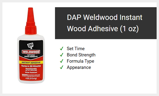 DAP Weldwood Instant Wood Adhesive (1 oz)