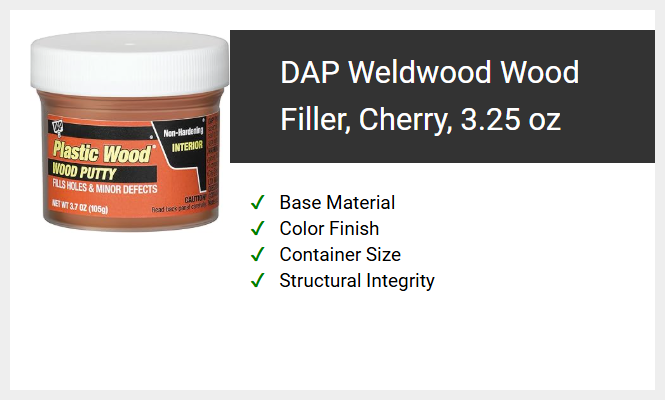 DAP Weldwood Wood Filler, Cherry, 3.25 oz
