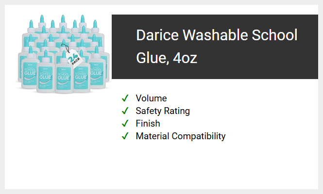 Darice Washable School Glue, 4oz