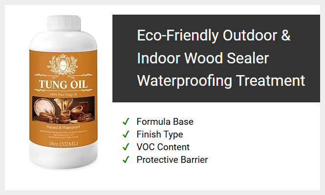 Eco-Friendly Outdoor & Indoor Wood Sealer Waterproofing Treatment