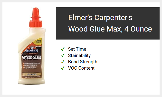 Elmer's Carpenter's Wood Glue Max, 4 Ounce