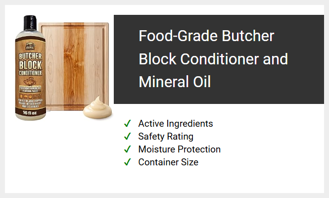 Food-Grade Butcher Block Conditioner and Mineral Oil