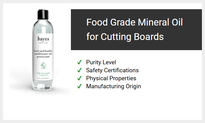 Food Grade Mineral Oil for Cutting Boards