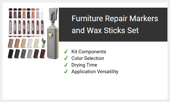 Furniture Repair Markers and Wax Sticks Set