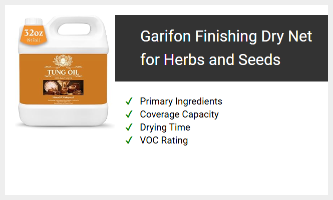 Garifon Finishing Dry Net for Herbs and Seeds